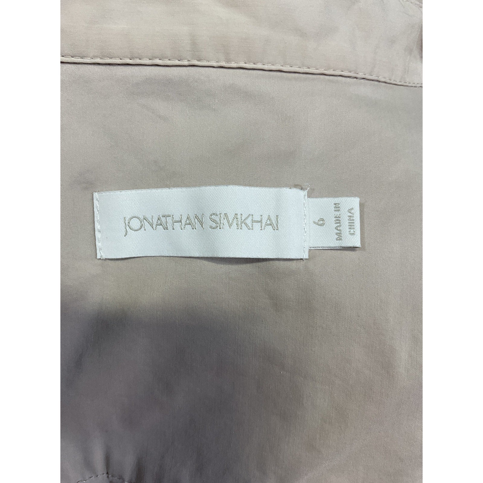 Simkhai 'Shaelyn' Tan Waist Cut Out Poplin Mini Dress Size 6
