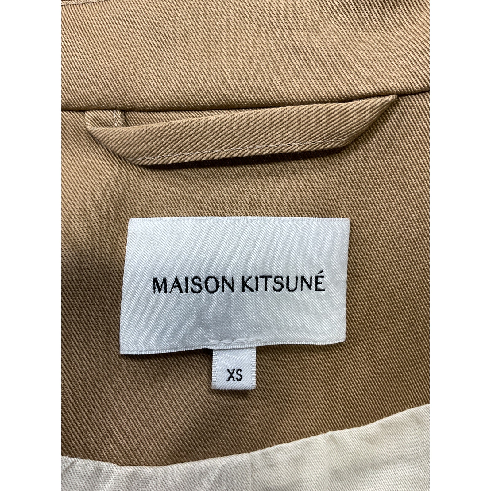 Maison Kitsun� Appliqu�d Tan Cotton-Twill Jacket Size XS