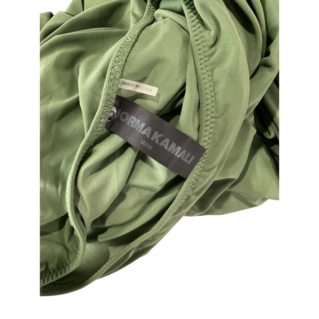 Norma Kamali 'Diana' Green Poly Gown Size M