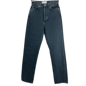 Agolde Classic Black 90s Pinch Waist High Rise Straight Denim Jeans Size 23