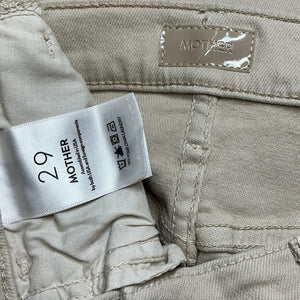Mother Classic Beige Hustler Flood Denim Jeans Size 29
