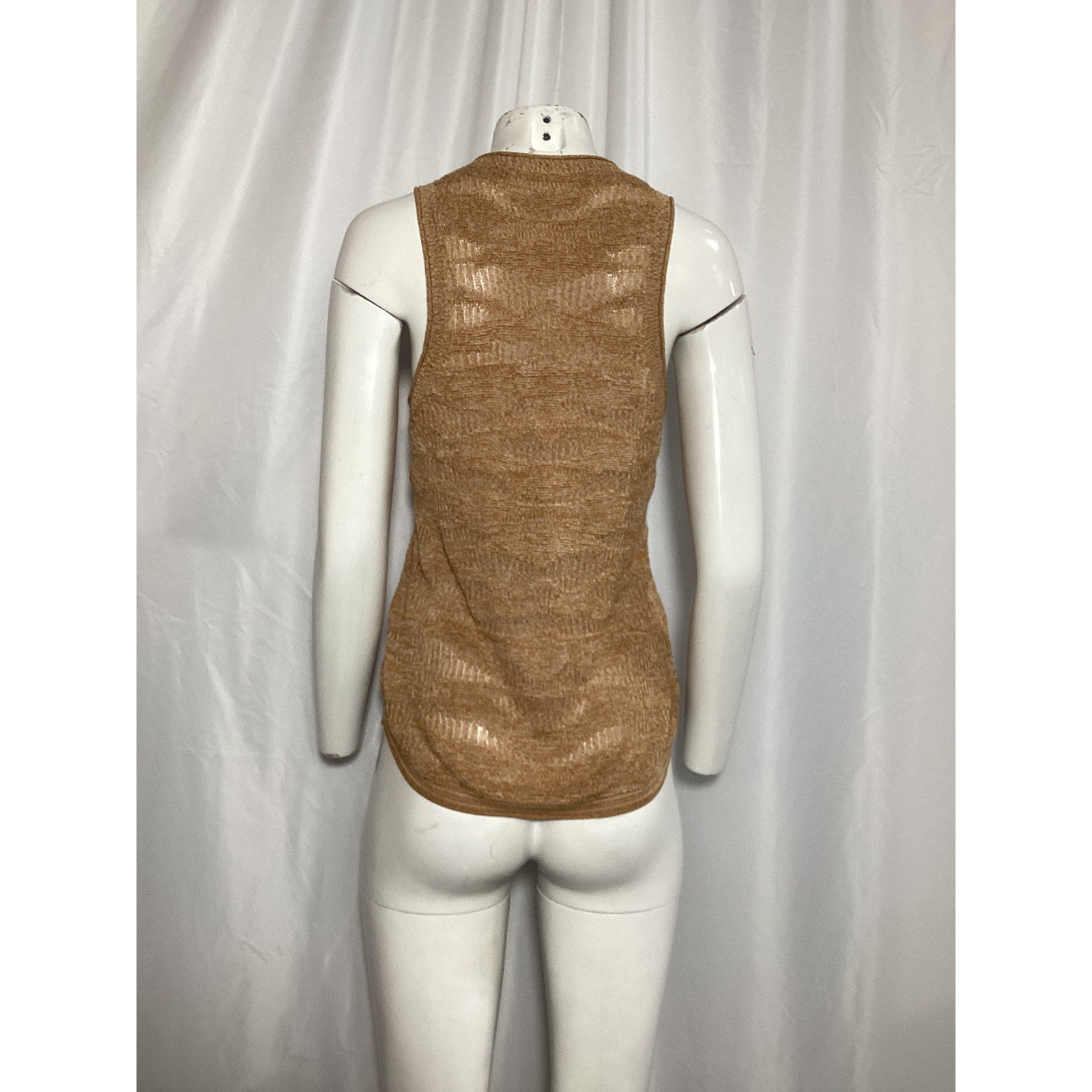 Veronica Beard 'Katla' Gold Knit Tank Size M