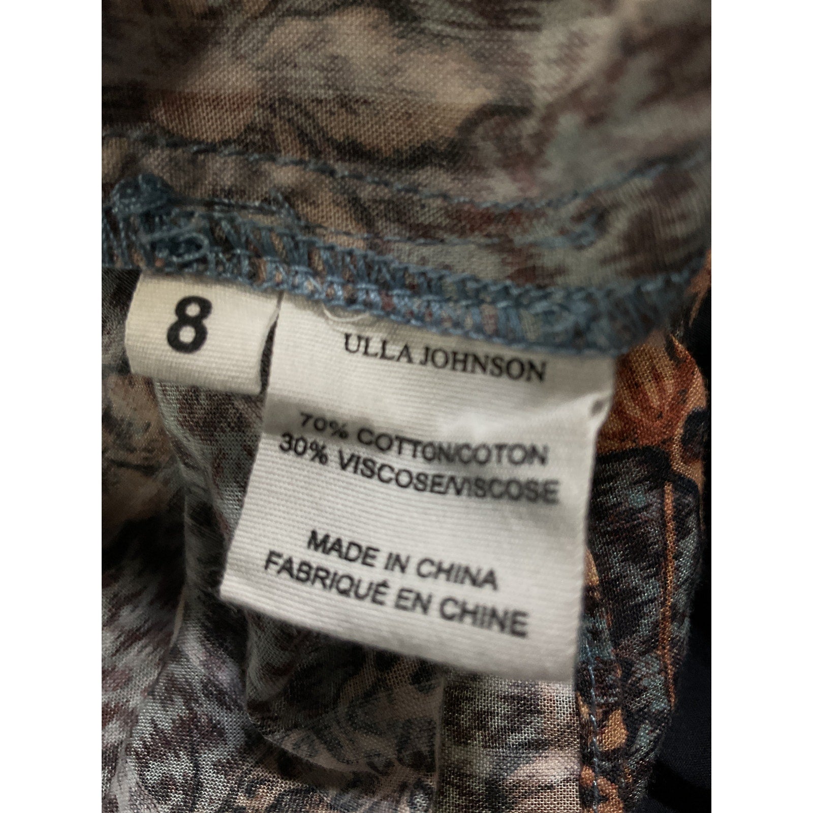 Ulla Johnson 'Manet' Brown Blouse Size 8