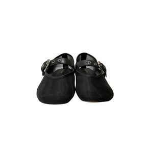 Reformation 'Bethany' Black Ballet Flat Size 5.5