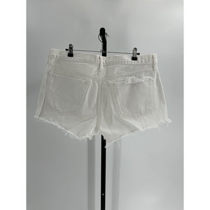 Agolde 'Parker' White Cotton Short Size 33