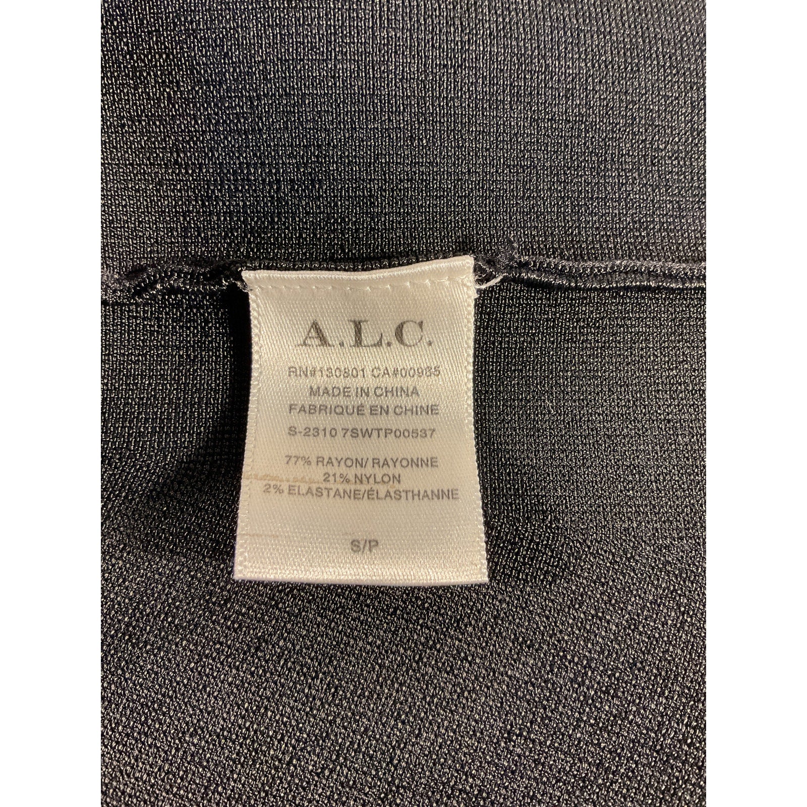 A.L.C. 'Eliza' Black Top Size S