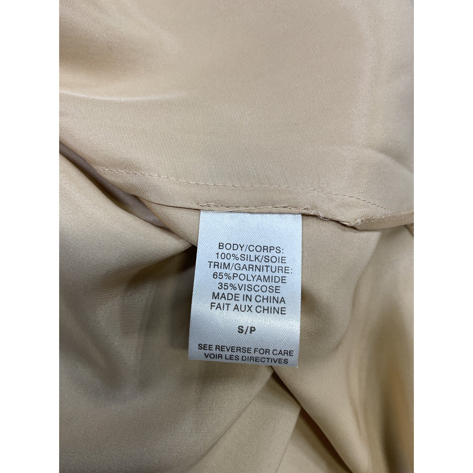 Cami Nyc 'Racer' Tan Charmeuse Cami Top Size S