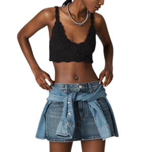Agolde Classic Blue Alek Denim Mini Skirt Size 24
