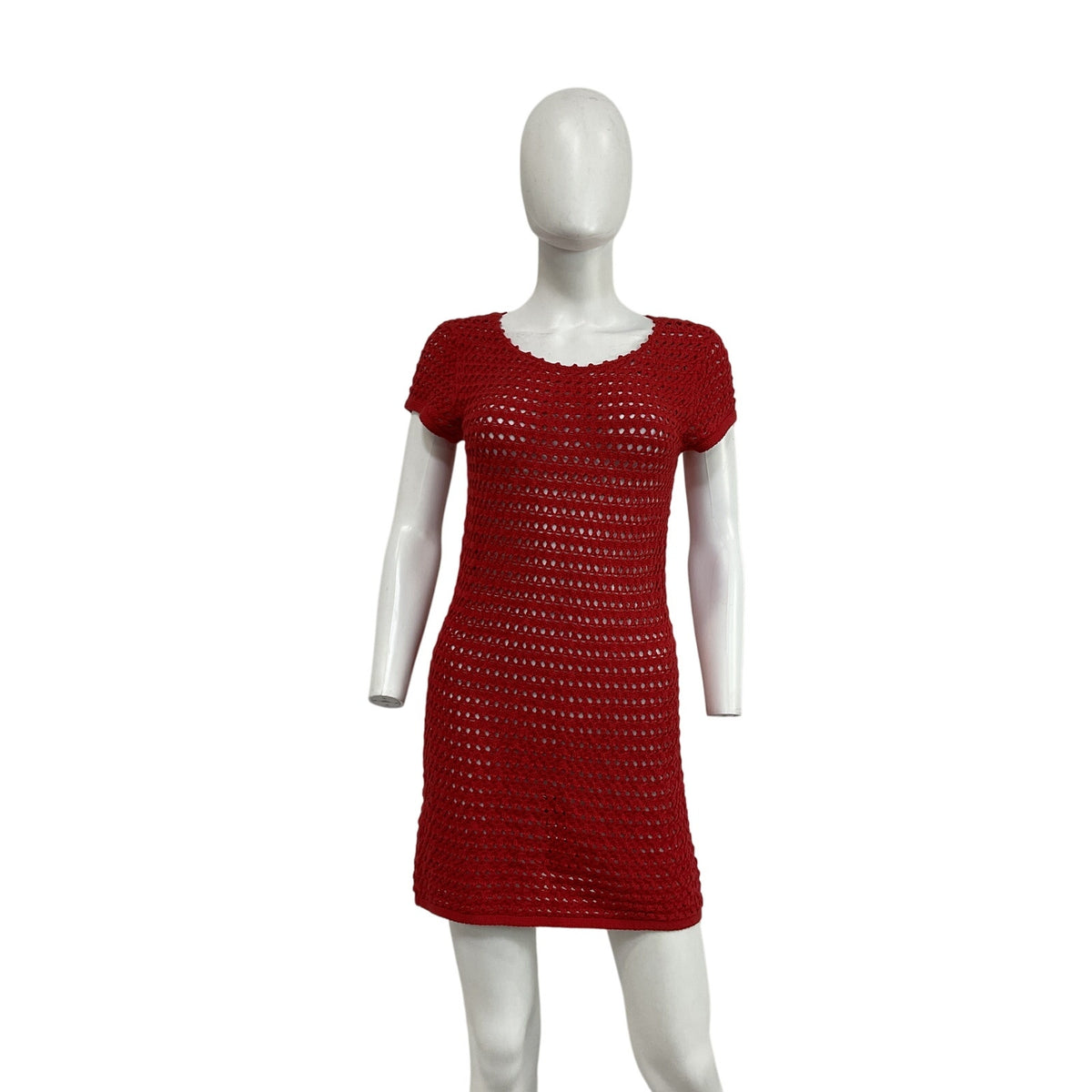 Reformation 'Cassie' Red Open Knit Mini Dress Size XS