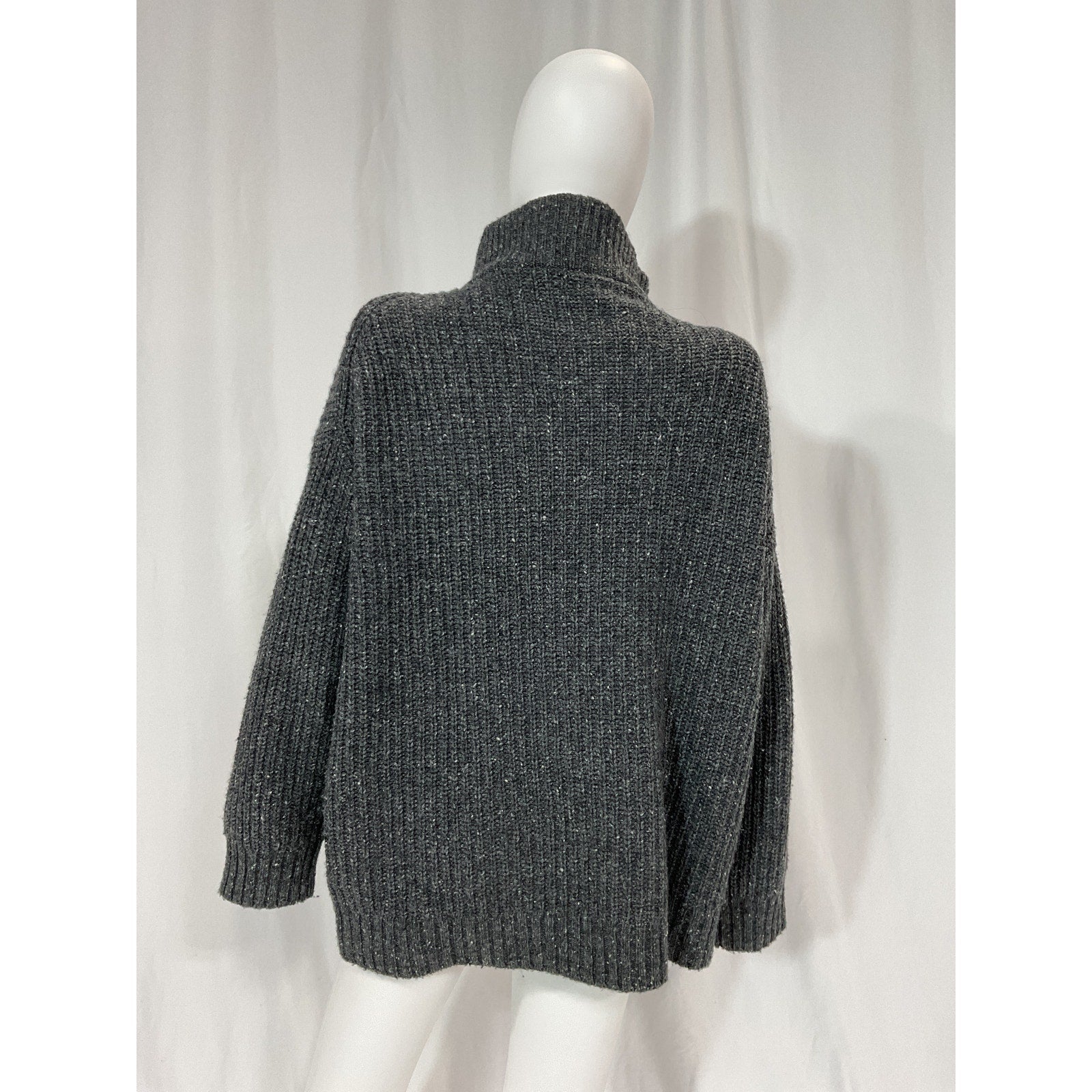 Hatch 'The Tweed Jo' Black Long Sleeve Sweater Size 2
