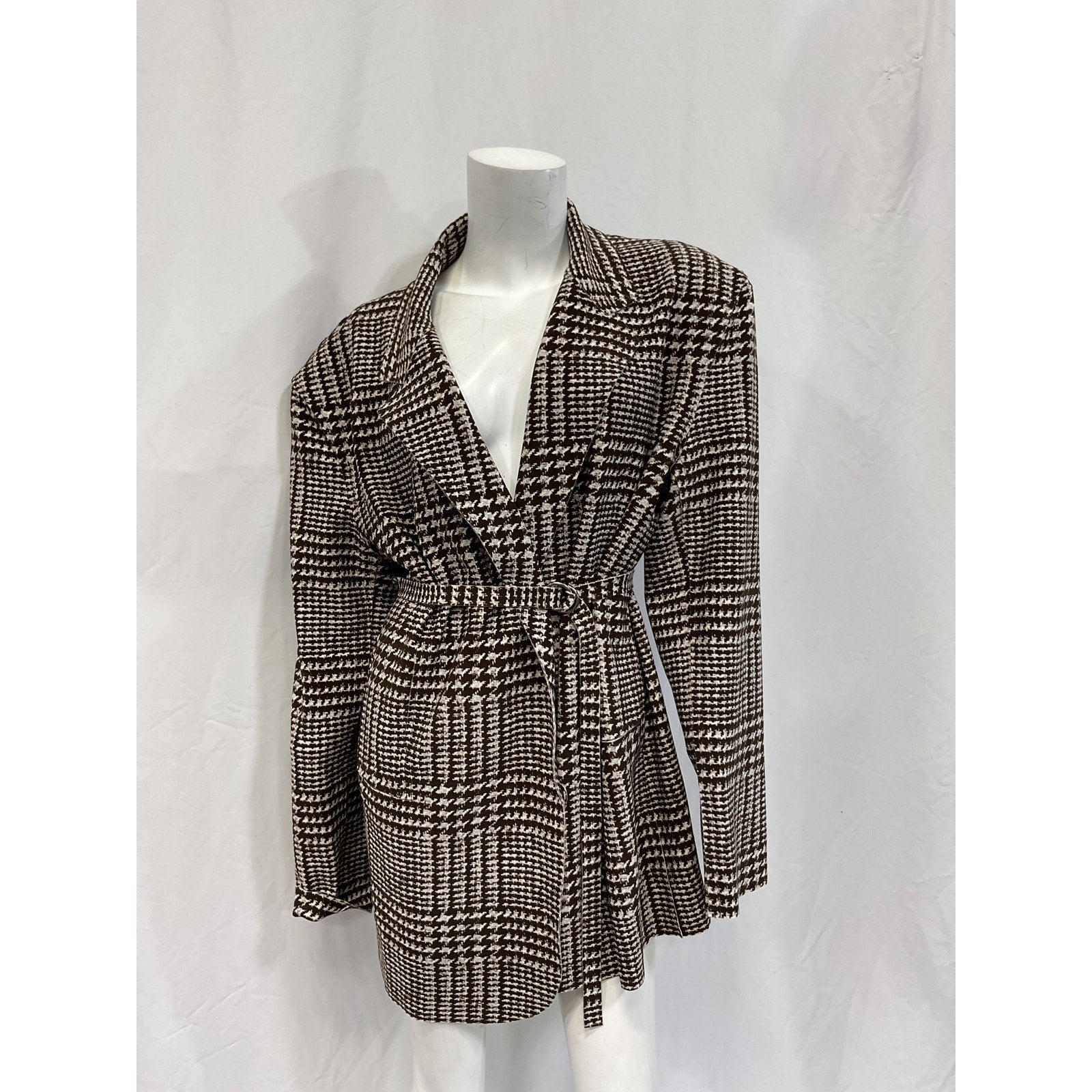 Norma Kamali 'Oversized' Black Crepe Single Breasted Jacket Size M