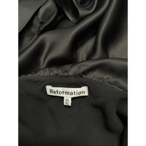 Reformation 'Maves' Black Acetate Dress Size XS