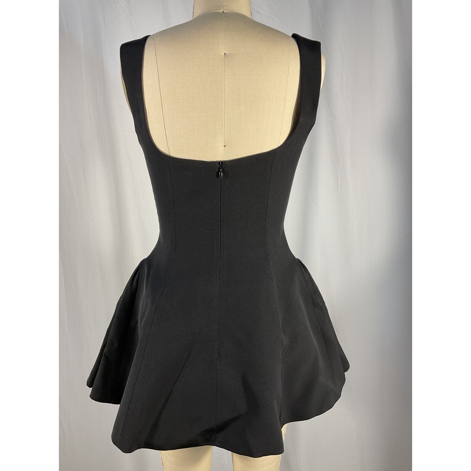 Mirror Palais 'The Ingenue' Black Silk Satin Mini Dress Size S