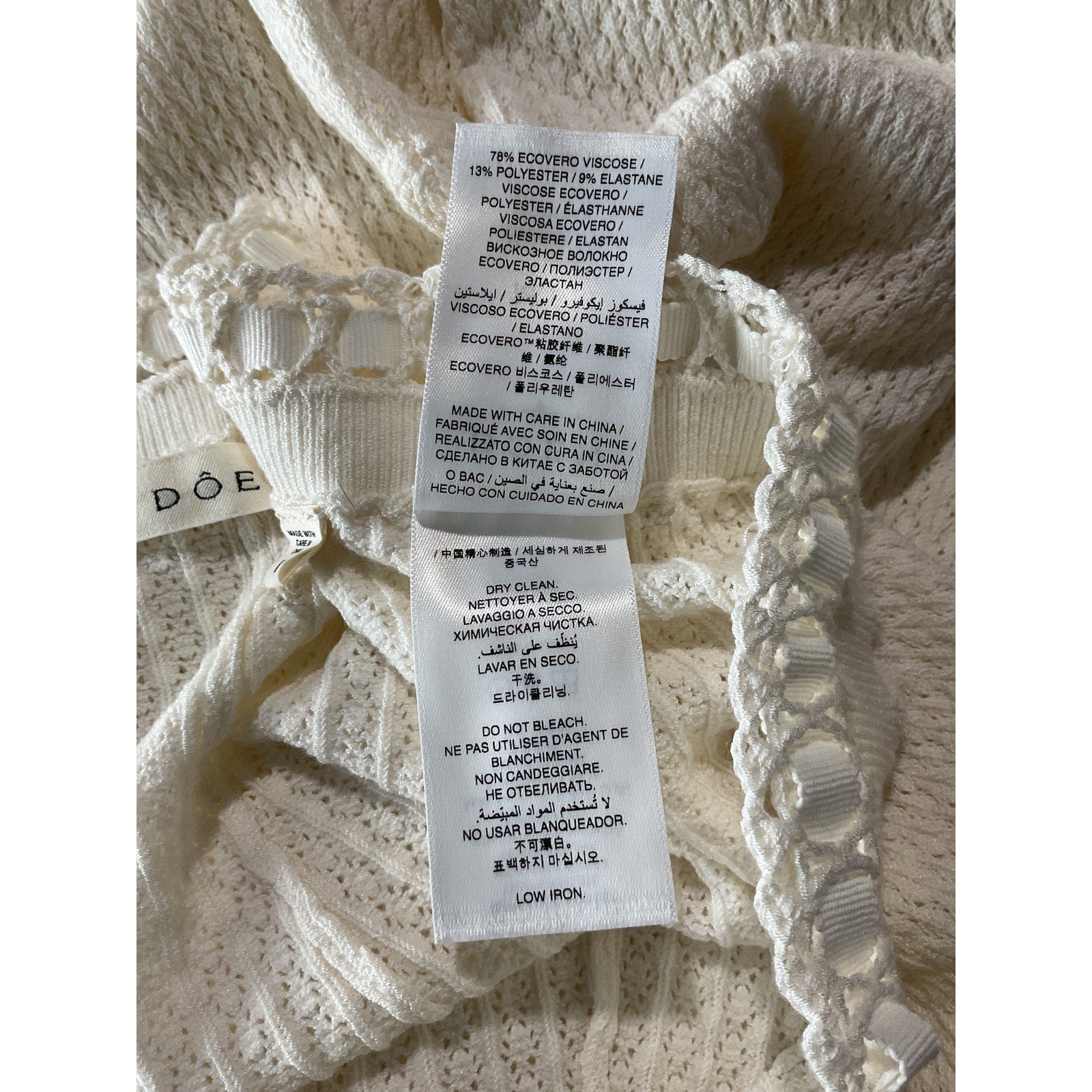 D�en 'Evonne' Ivory Viscose Pant Size M