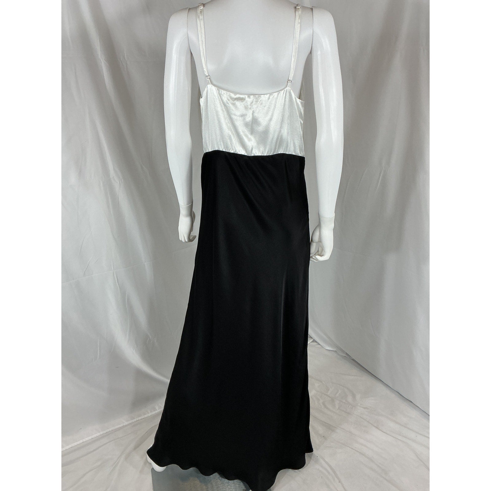 Dissh 'Milly' Black Viscose Satin Midi Dress Size 12