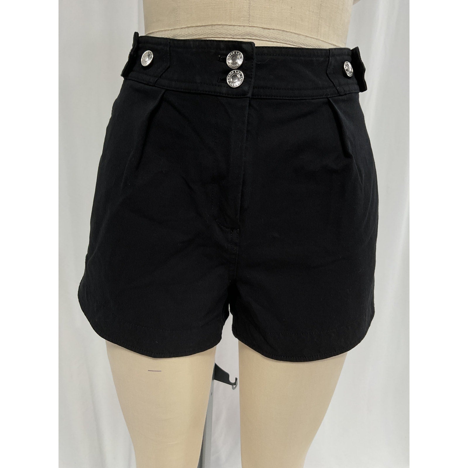 Derek Lam 'Mika' Black Snap Shorts Size 2