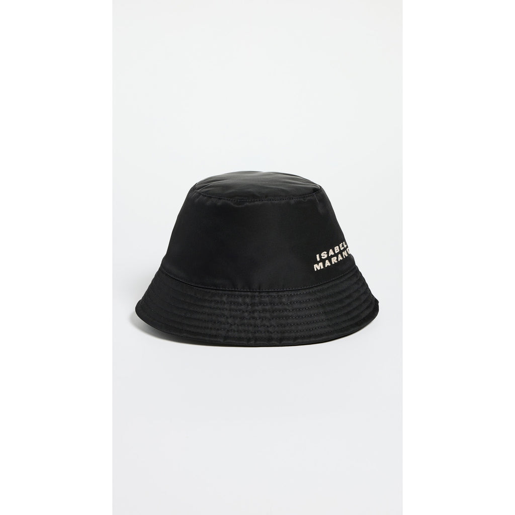 Isabel Marant Black Nylon 'Haley' Logo Hat Size 57 - NWT