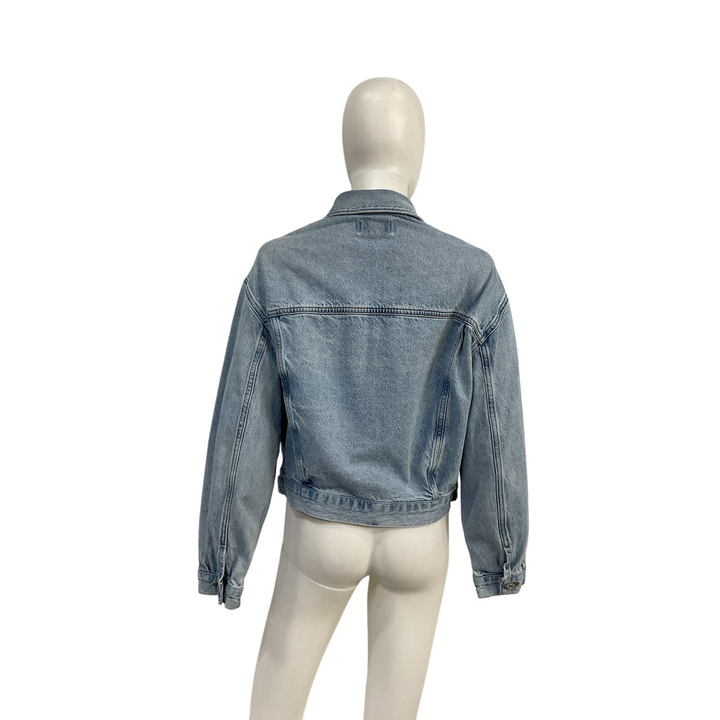 Agolde 'Charli' Blue Cotton Oversized Denim Jacket Size XS