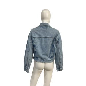 Agolde 'Charli' Blue Cotton Oversized Denim Jacket Size XS
