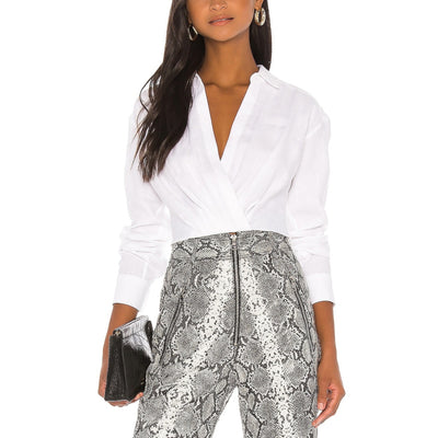 Marissa Webb Relaxed White Maxwell Linen Blouse Size M