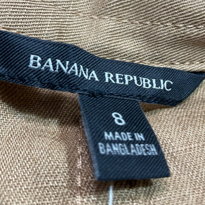 Banana Republic Sleeveless Collared Camp Romper Size 8 NWT