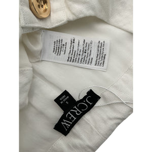 J.Crew Linen Button Front White Shift Dress Size S