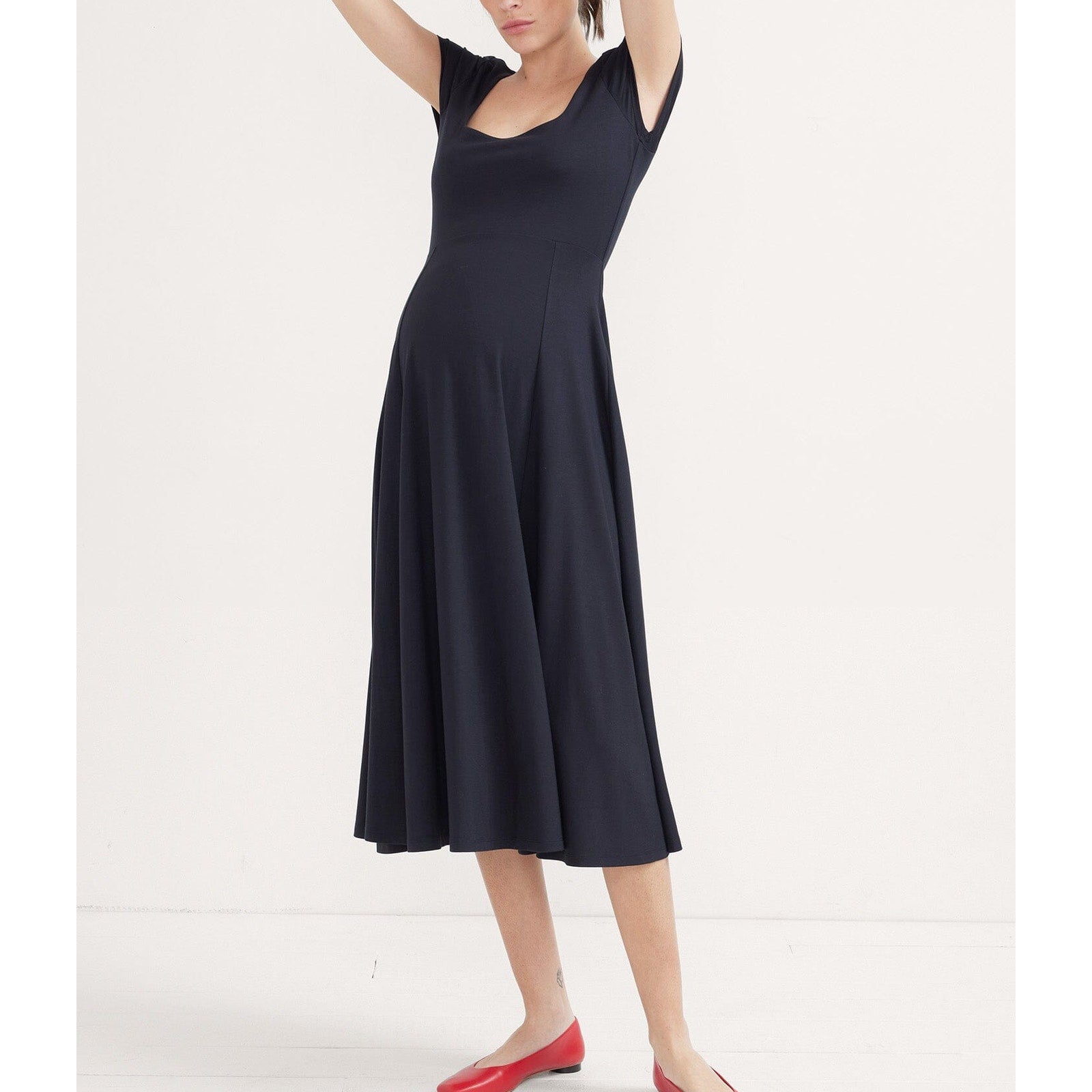 Hatch 'The Daphne' Black Rayon Dress Size 1