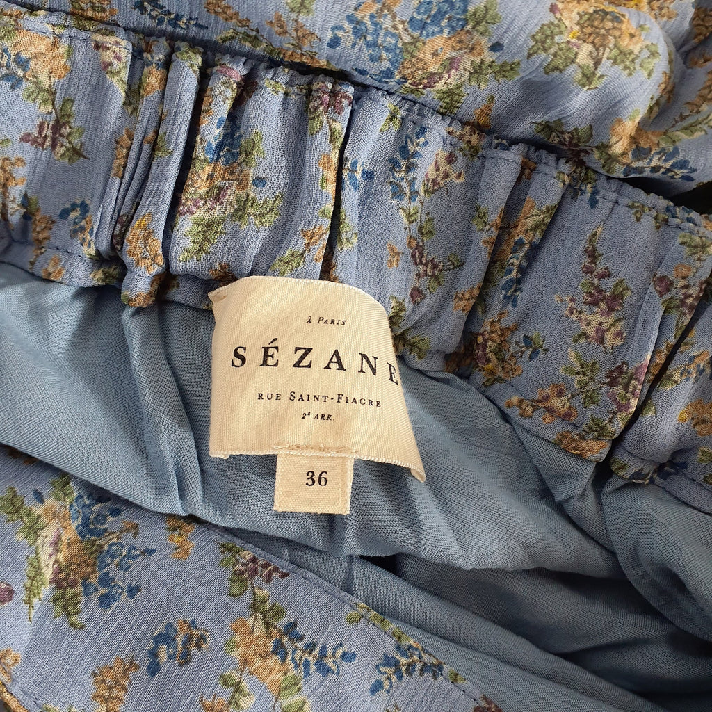 Sézane 'Tammie' Blue Skirt Size 4