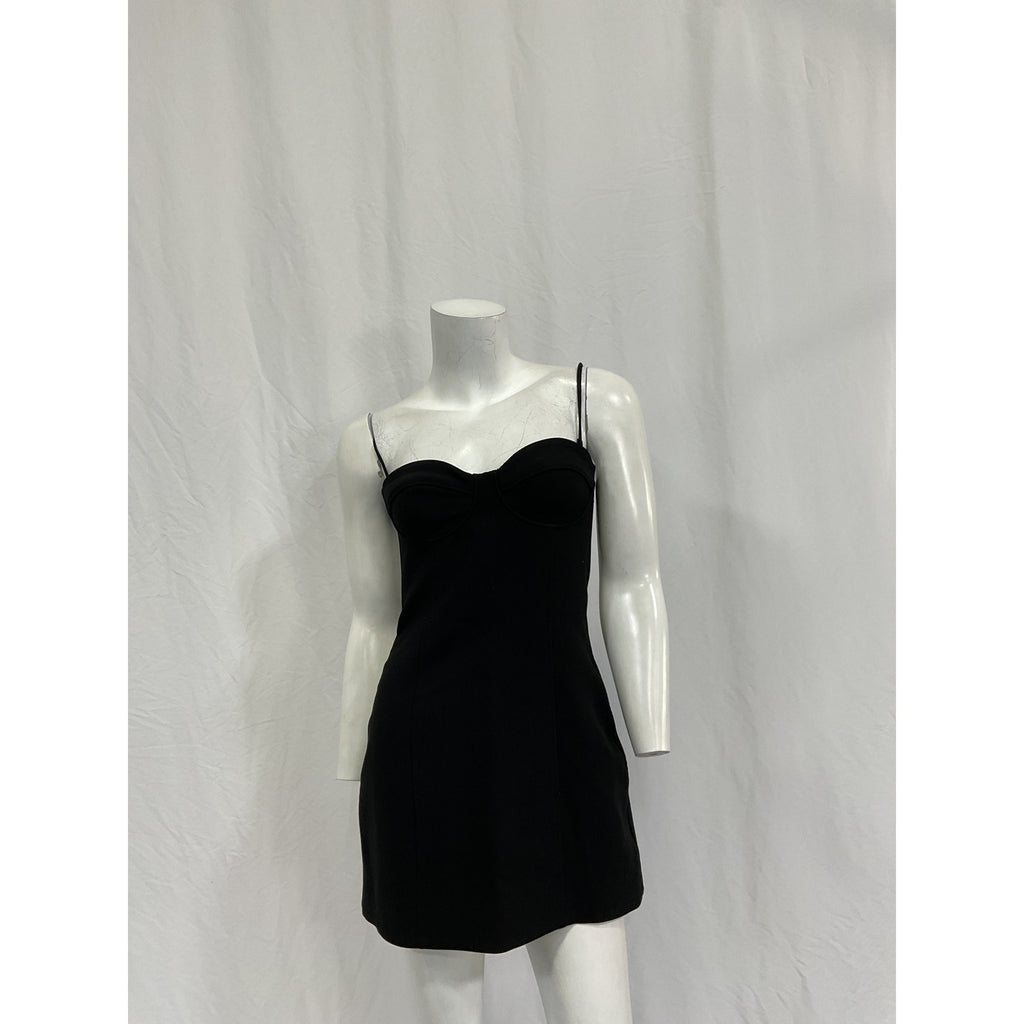 Shona Joy 'Irena' Black Polyester Strapless Bustier Mini Dress Size 2