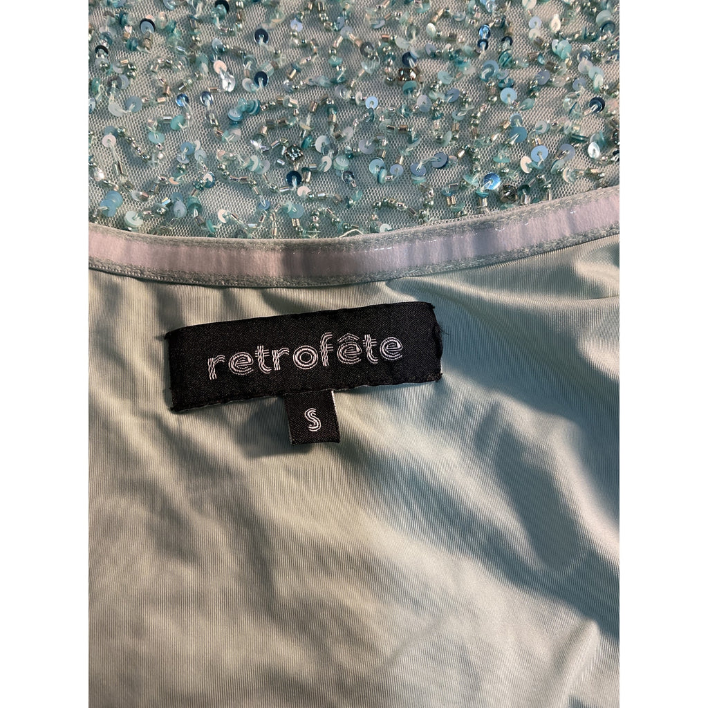 Retrofete 'Dionne' Green Nylon Sequin Dress Size S
