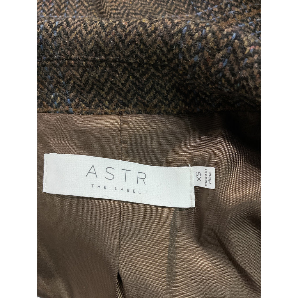 Astr The Label 'Siarah' Brown Cropped Twill Jacket Size XS
