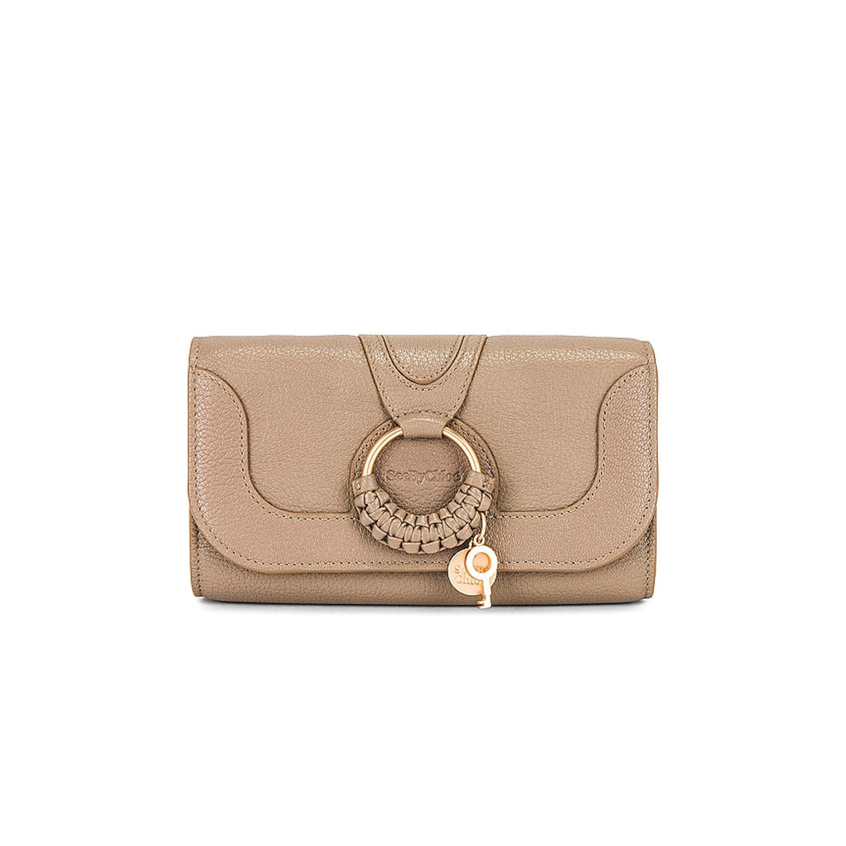 See By Chloé Pebbled Motty Grey Hana Wallet On Chain