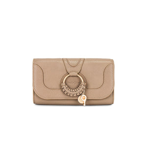 See By Chloé Pebbled Motty Grey Hana Wallet On Chain