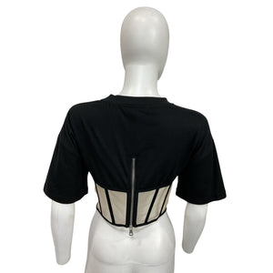 Rta 'Angelo' Black Cotton Top Size M