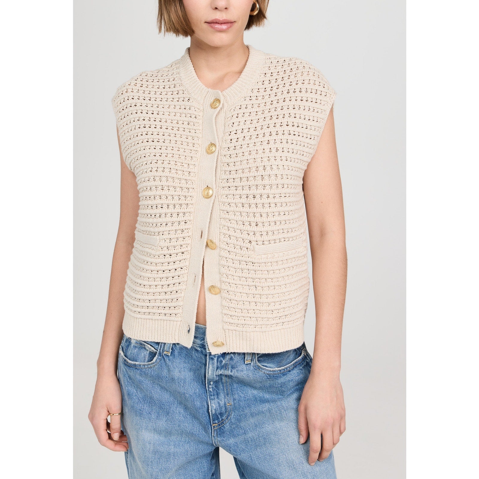 Rag & Bone 'Marlee' White Vest Size M