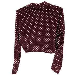 Favorite Daughter Polka Dot Burgundy Ruby Blouse Size M