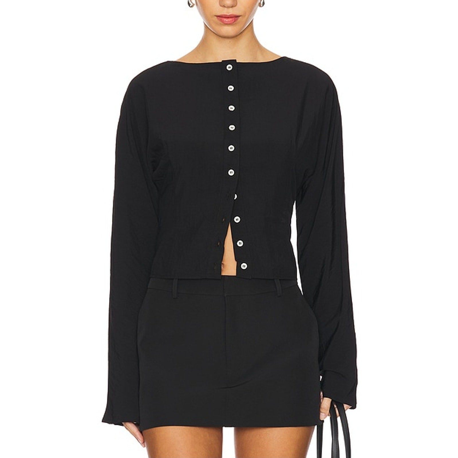 The Line By K 'Zhade' Black Rayon Top Size S