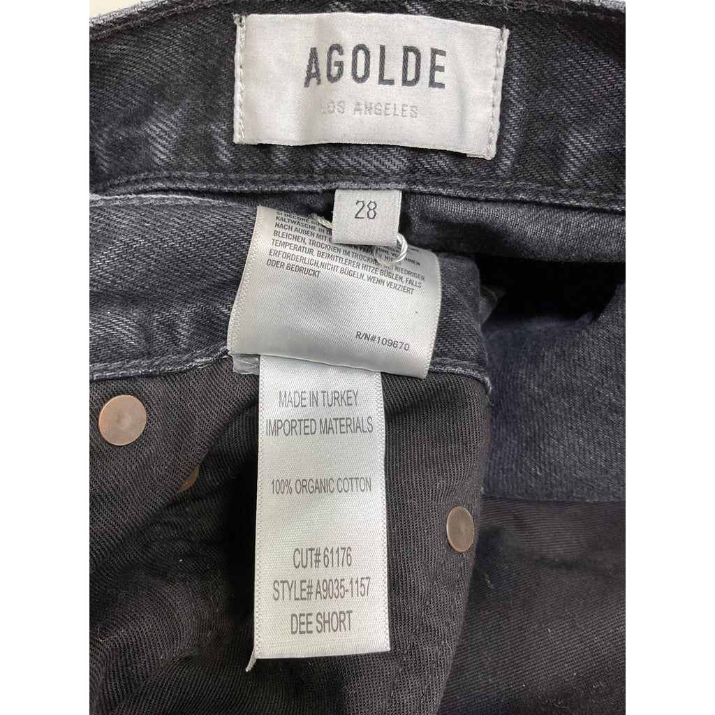 Agolde 'Dee' Black Cotton Short Size 28