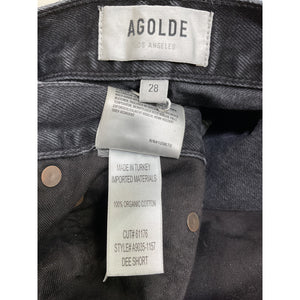Agolde 'Dee' Black Cotton Short Size 28
