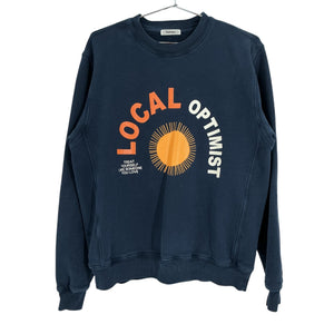 Madhappy Graphic Blue Local Optimist Crewneck Sweatshirt Size S