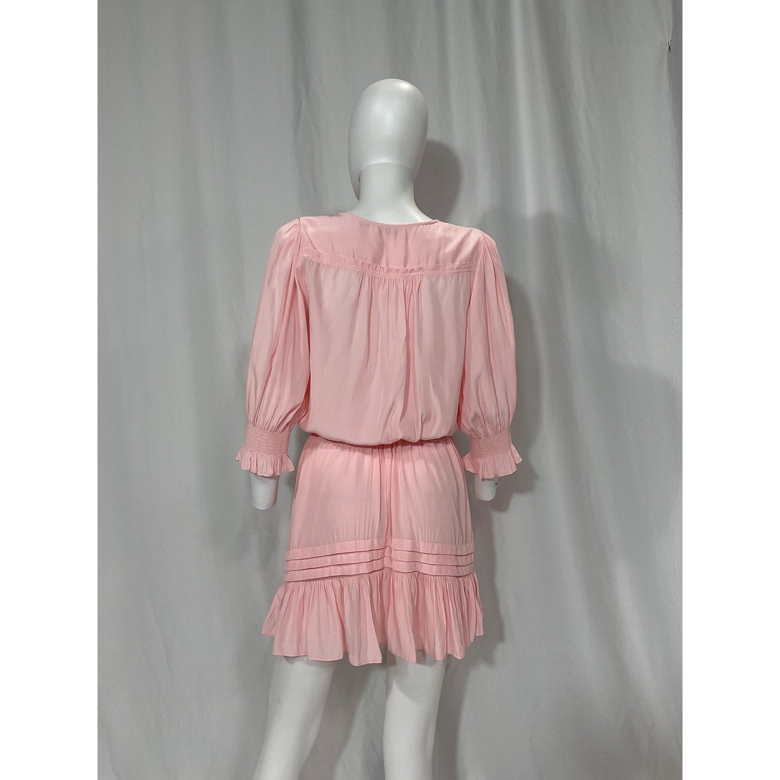 Ramy Brook 'Barnus' Pink Puff Sleeve Mini Dress Size XS