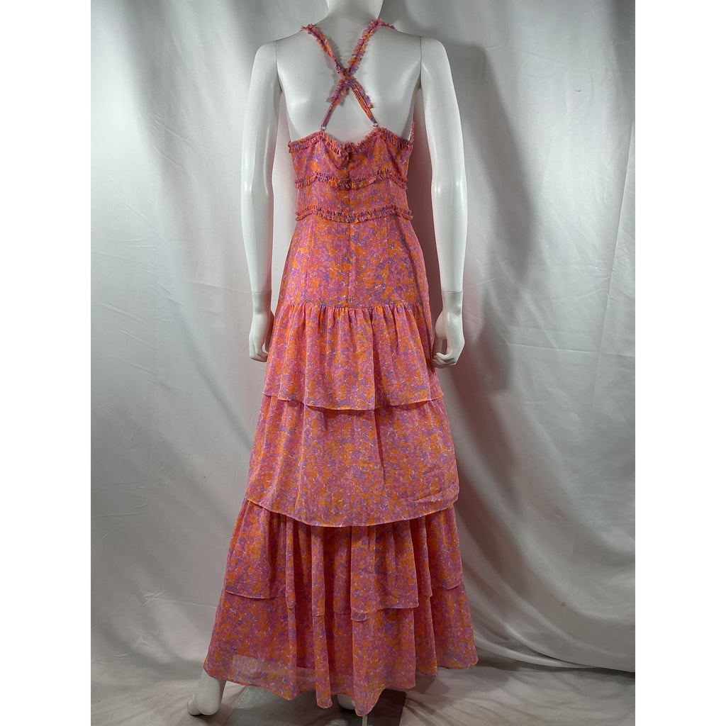 Likely 'Athena' Pink Poly Maxi Dress Size 4