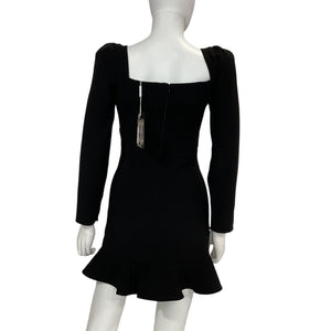 Self-Portrait Embellished Black Diamante Bow Mini Dress Size 0 NWT