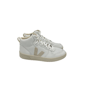Veja 'V-15' White Leather Mid Sneaker Size 8