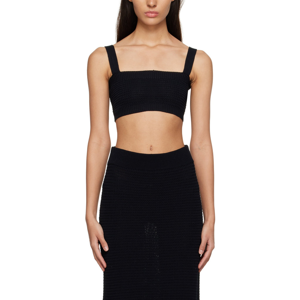 Loulou Studio 'Senna' Black Cotton Tank Top Size L