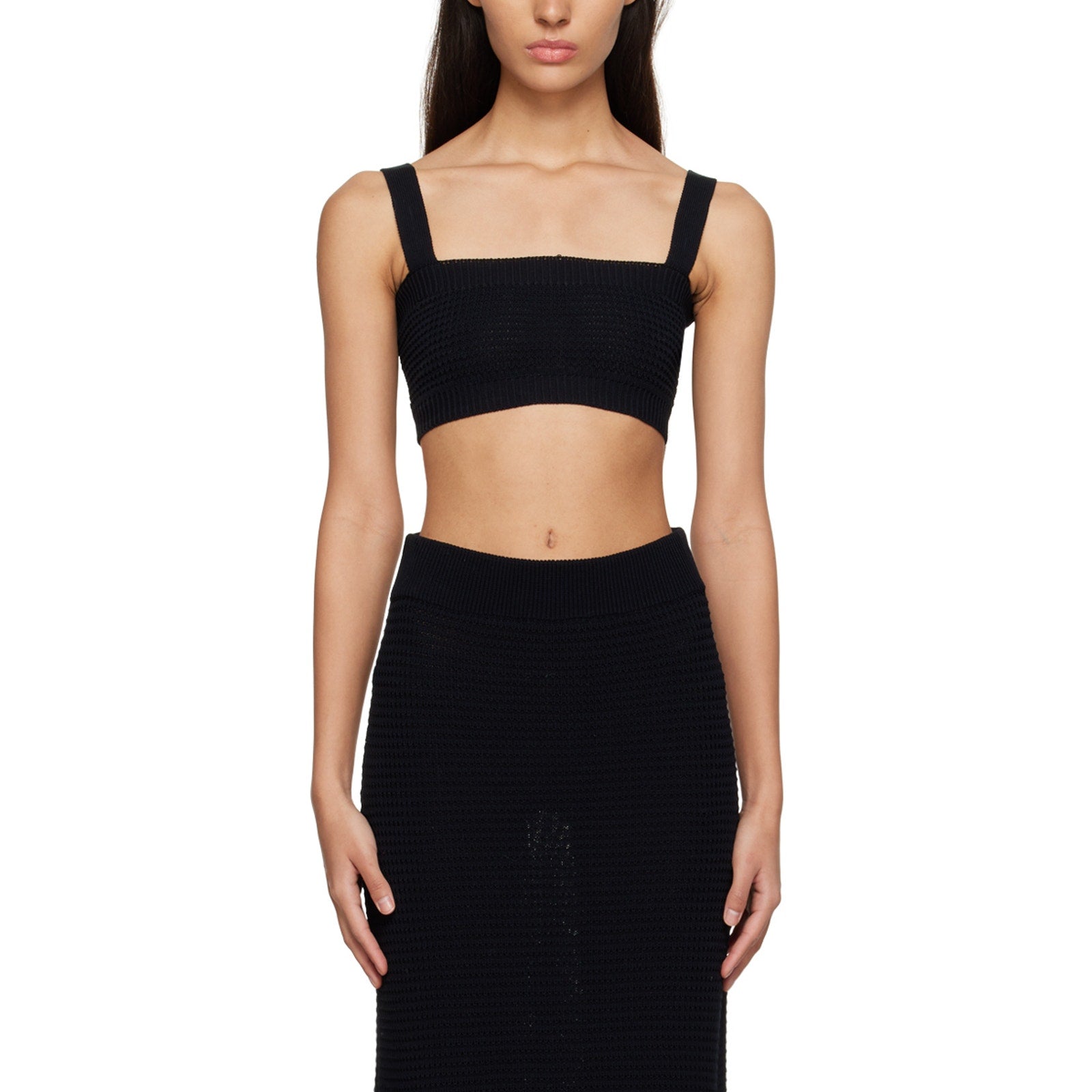 Loulou Studio 'Senna' Black Cotton Tank Top Size L