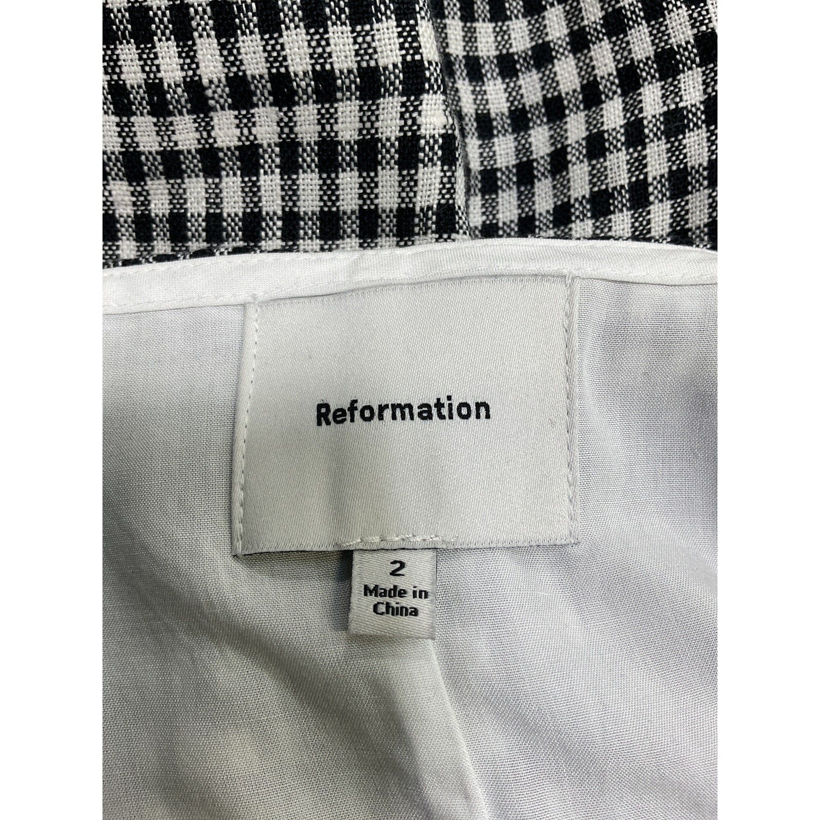 Reformation 'Rory' Black Linen Skirt Size 2
