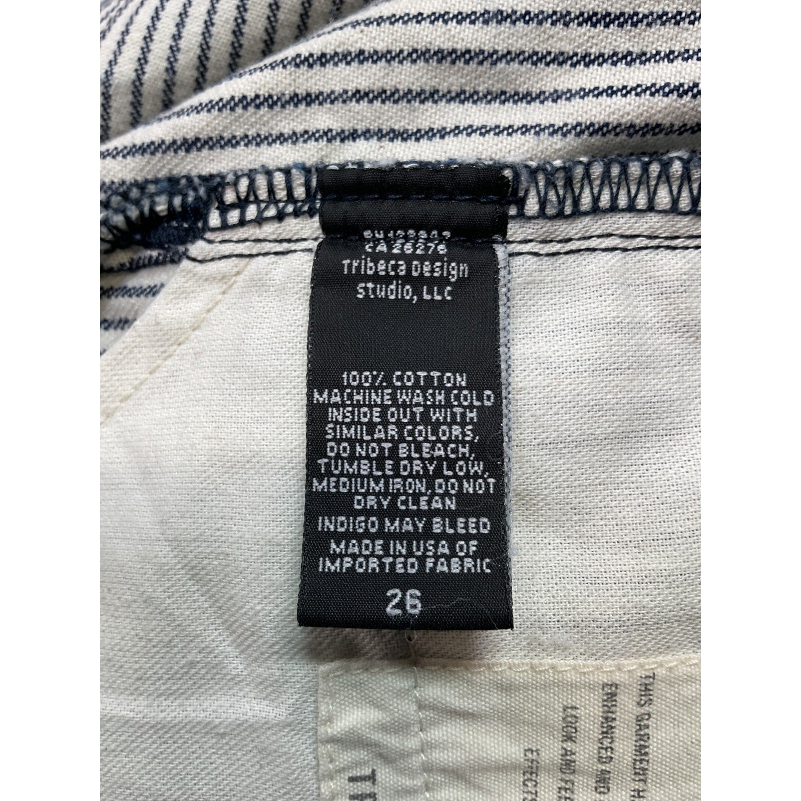 Nili Lotan 'Mitchell' Blue Cotton Rigid Low-Rise Wide-Leg Denim Jean Size 26