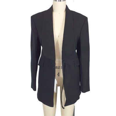 Bottega Veneta Textured Black Cotton Ottoman Jacket Size 38 IT / US XS - NWT