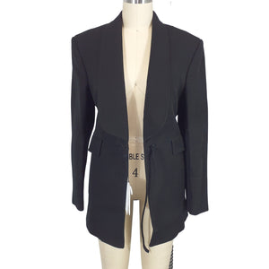 Bottega Veneta Textured Black Cotton Ottoman Jacket Size 38 IT / US XS - NWT